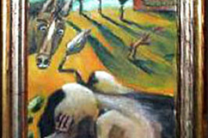 Horse in Awe of Cow Going Poo