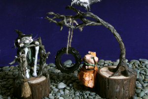 Cat Witch n Pumpkin Pig