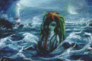 Girl in Stormy Seas