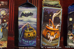 Halloween Trick Milk Carton Painting