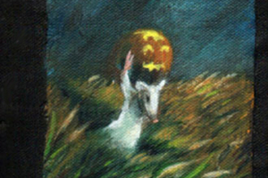 Rat Carries a Pumpkin